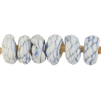 Rare Antique Fancy Venetian Lampwork Glass Spacer Beads - 8Mm X 3Mm