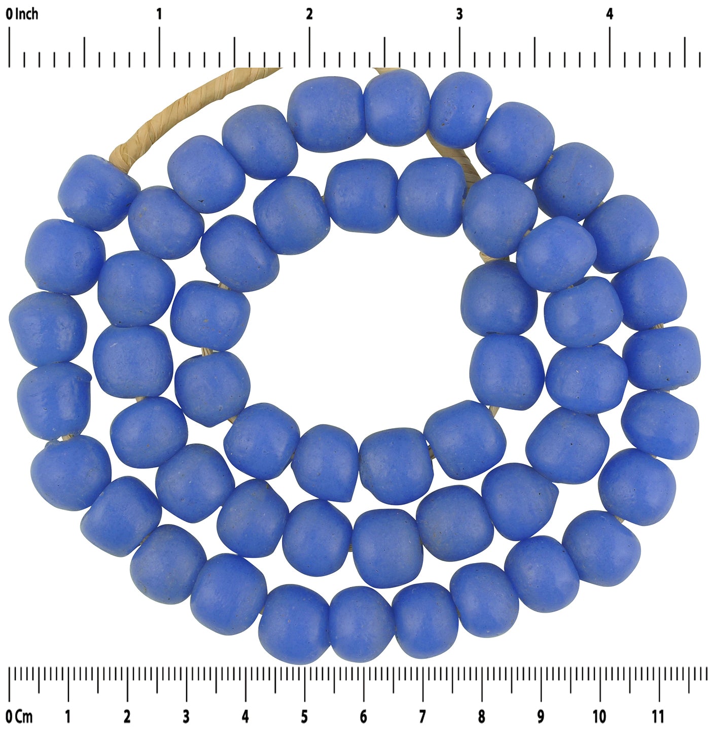 Krobo-Perlen aus recyceltem Pulverglas, handgefertigte ethnische Stammes-Halskette, afrikanisch