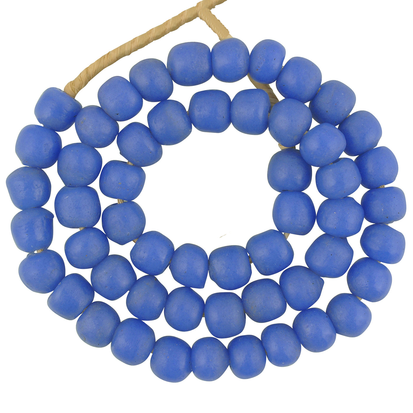 Krobo-Perlen aus recyceltem Pulverglas, handgefertigte ethnische Stammes-Halskette, afrikanisch