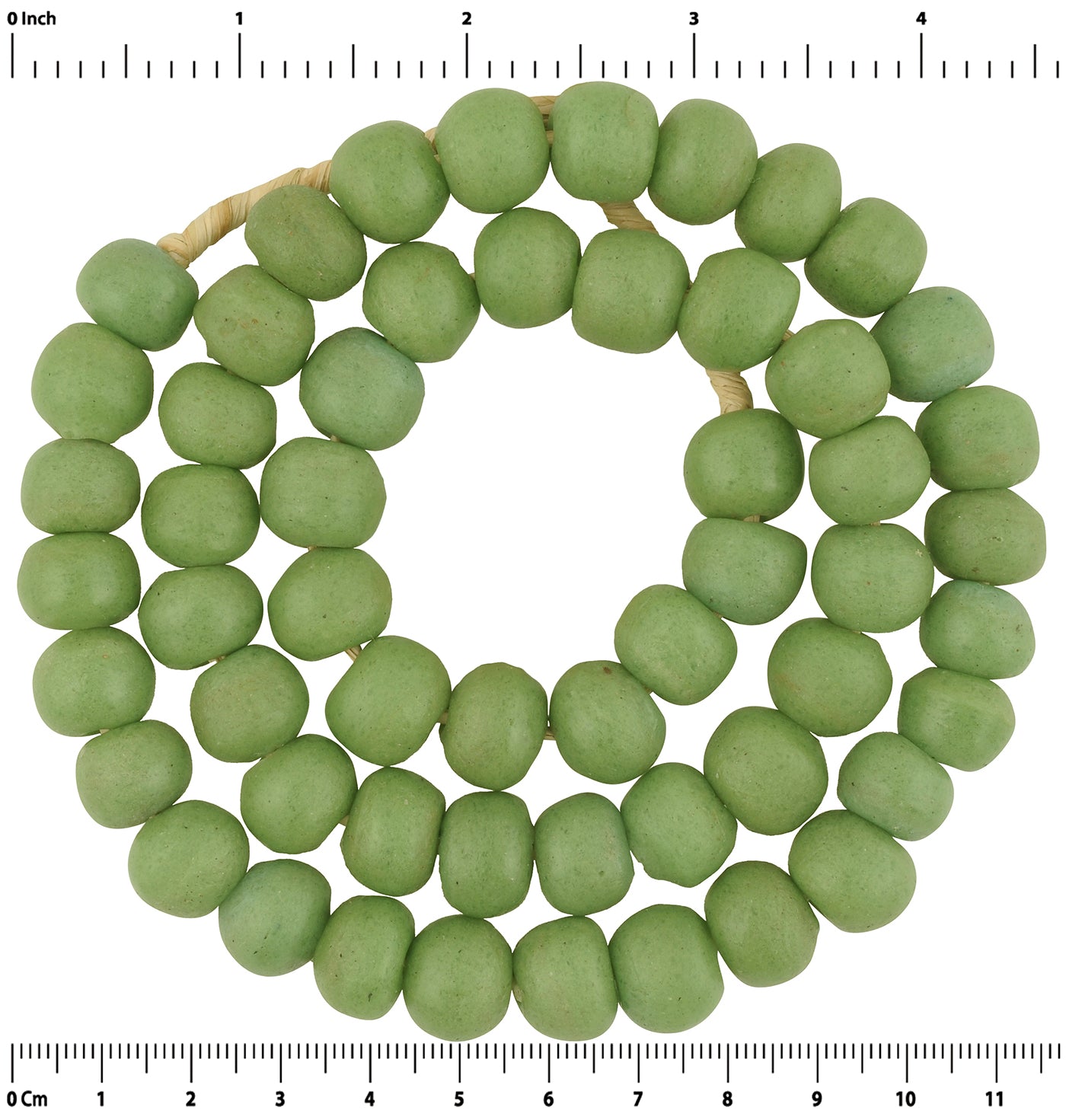 Handcrafted Recycled African Trade Beads - Krobo Glass Beads - zoomed-in detail