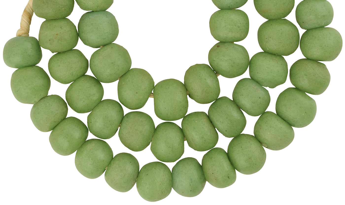 Handcrafted Recycled African Trade Beads - Krobo Glass Beads - close-up
