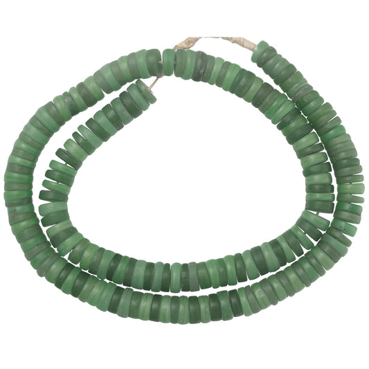 Simpatiche perle di vetro modellato boemo/ceco di grandi dimensioni, vecchio filo, commercio africano SB-25927