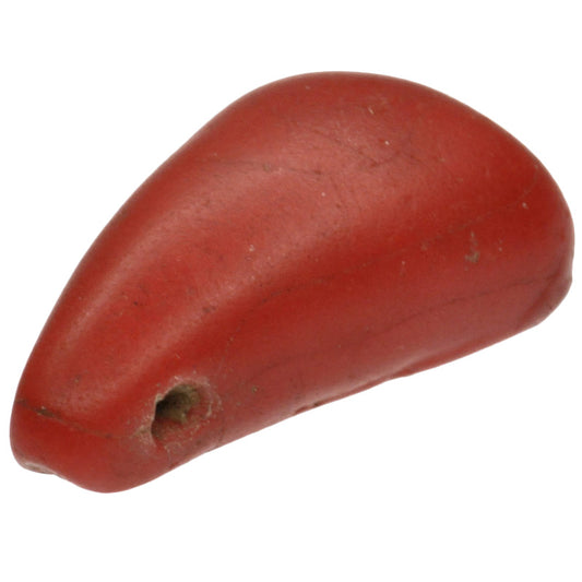 Rare belle vieille perle de commerce de verre africain kiffa rouge SB-23508