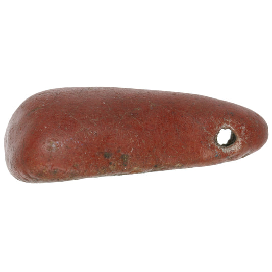 Rare belle grande taille ancienne kiffa rouge perle de commerce de verre africain SB-25191