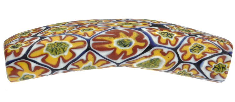 Alte große tafelförmige Millefiori venezianische Glashandelsperle SB-23434