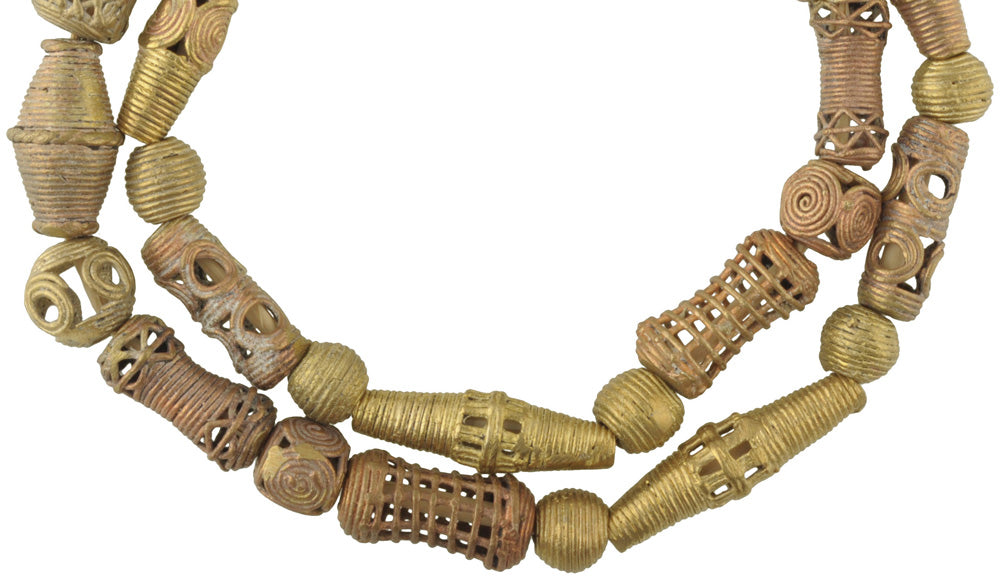 Afrikanische Handelsperlen Messing Bronze Ashanti Perlen Wachsausschmelzverfahren Goldgewicht neu Ghana SB-33351