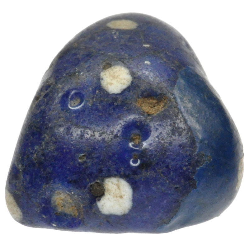 Rare Large Blue Kiffa Glass Trade Bead - Mauritania, Africa