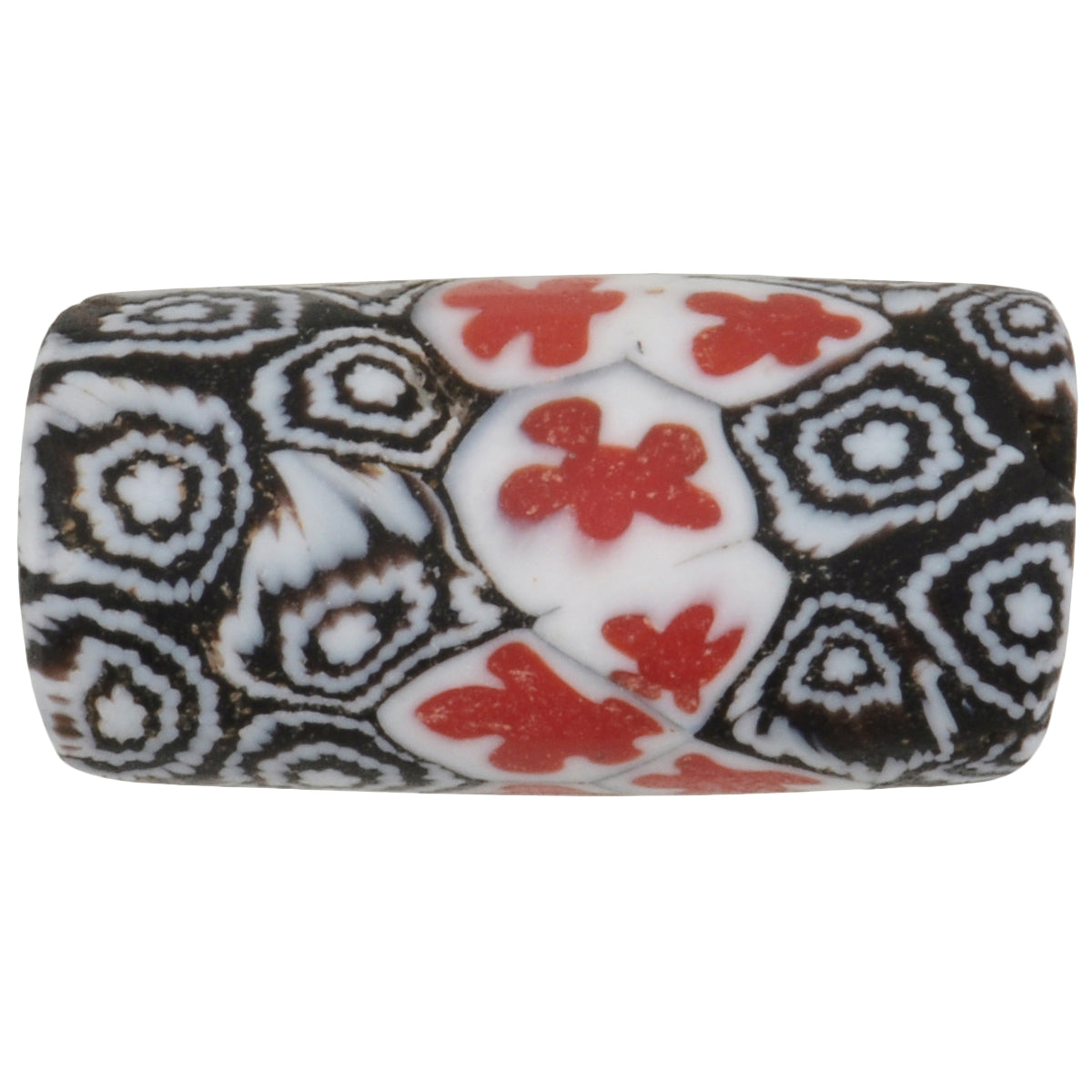 Rara cuenta antigua de mosaico veneciano de vidrio Millefiori, 21 x 10 mm