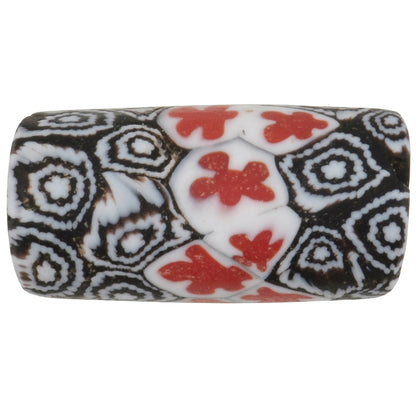 Rara cuenta antigua de mosaico veneciano de vidrio Millefiori, 21 x 10 mm