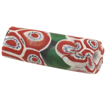 Rare Large Green Banded Antique Millefiori Venetian Trade Bead