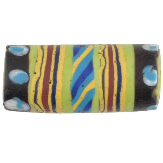 Rare Large Antique Venetian Lampwork African Trade Bead - 25X10Mm