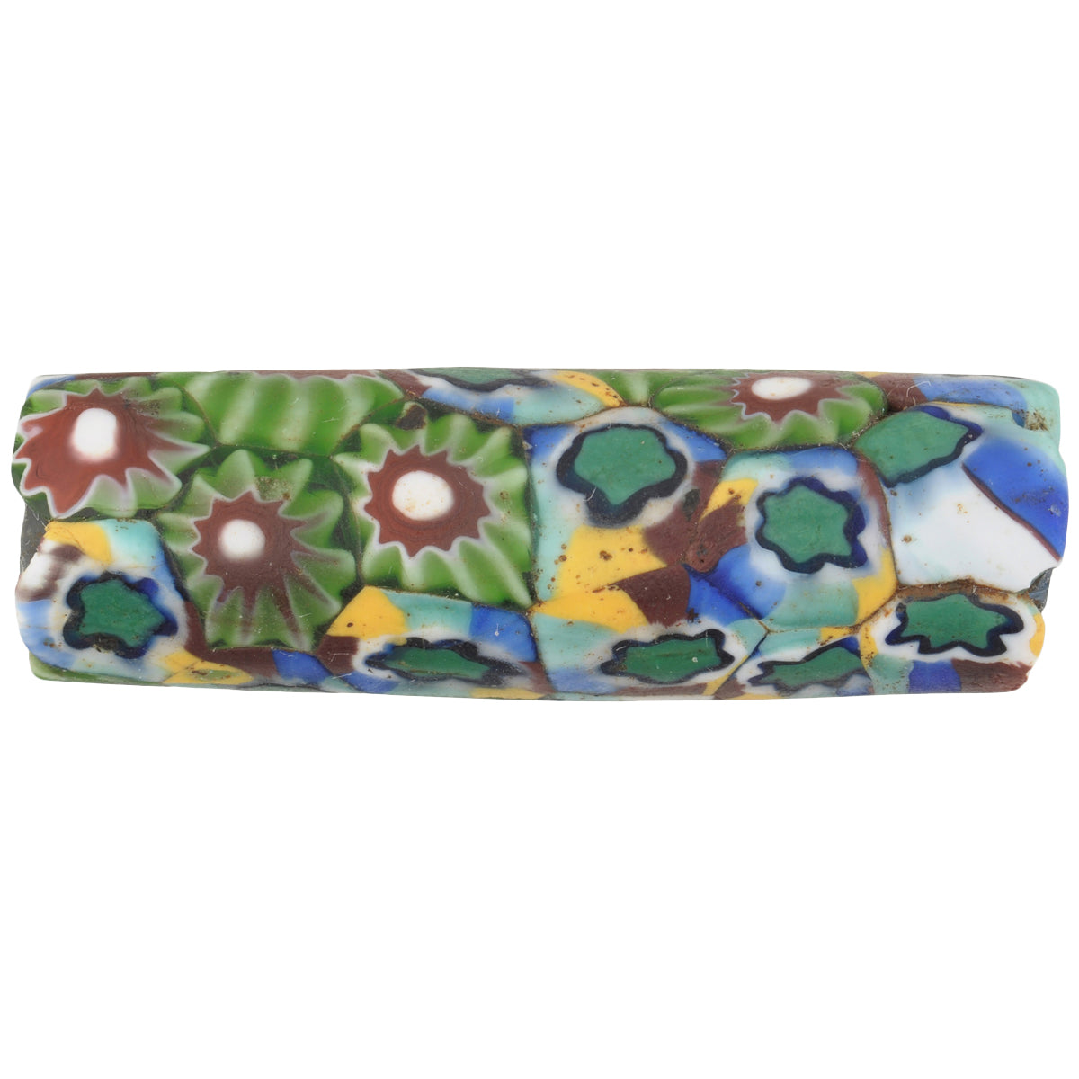 Antique Large Millefiori Mosaic Glass Trade Bead, 40Mm Venetian