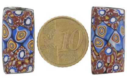 Antike große Millefiori Mosaik Glas Handelsperlen - Afrikanischer Handel - alternative Ansicht