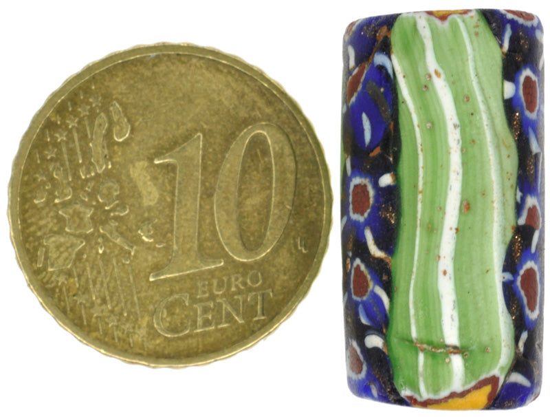 Σπάνιο μεγάλο Millefiori Venetian Mosaic Glass Trade Bead SB-23311