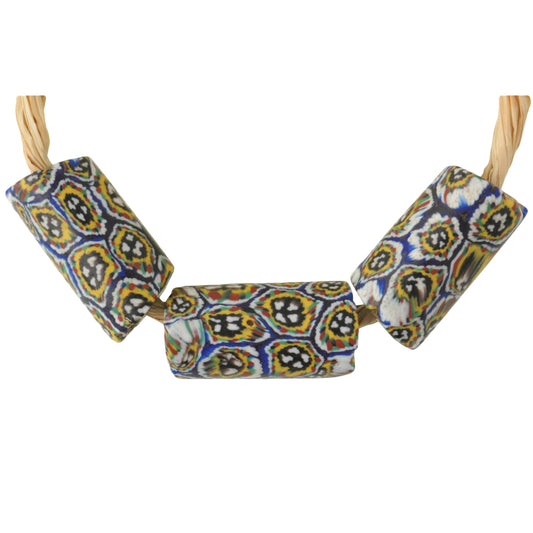 Seltene alte passende venezianische Millefiori-Mosaik-Glasperlen African Trade SB-29260