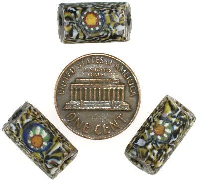 Rare perle commerciali in vetro mosaico veneziano antico Millefiori SB-20142