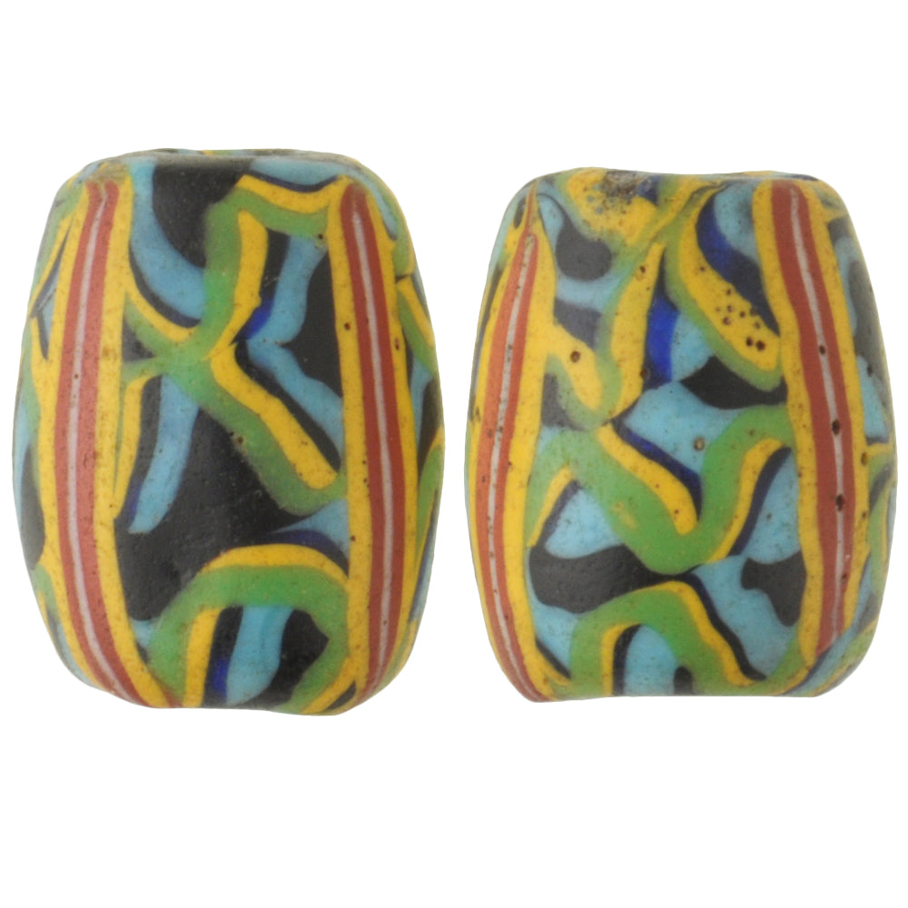 Rare Antique Venetian Lampwork Trade Beads - Fancy Wound Glass Beads