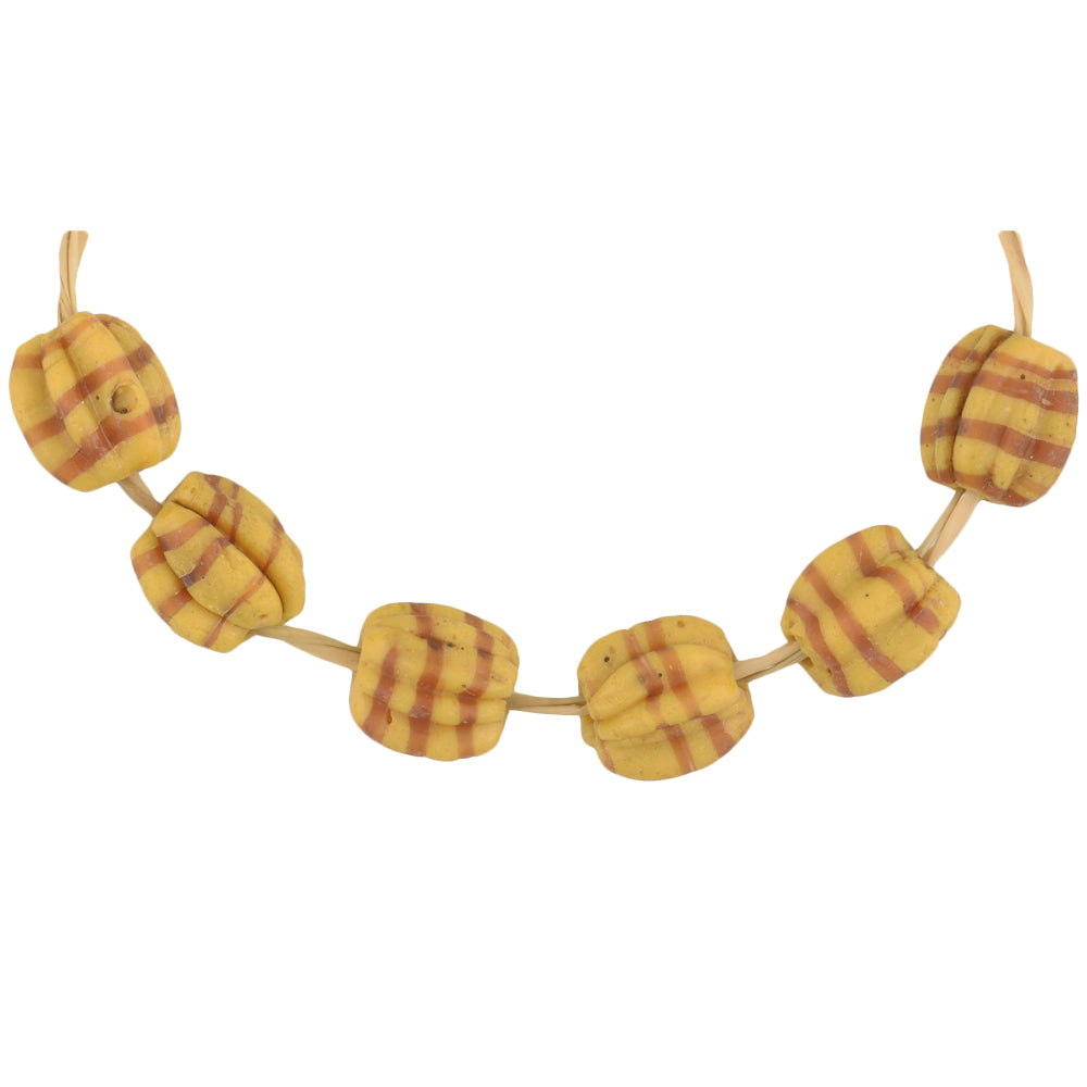 Antique Fancy Venetian Wound Glass Trade Beads - African Trade, 7-8Mm