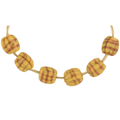 Antique Fancy Venetian Wound Glass Trade Beads - African Trade, 7-8Mm