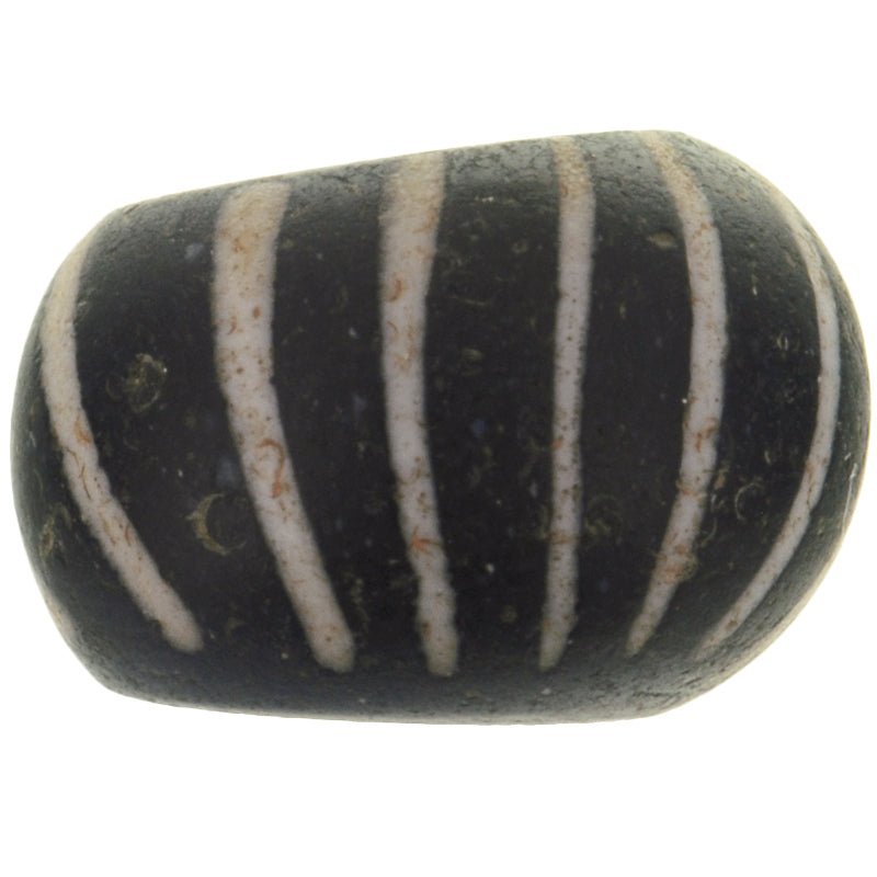 Seltene antike 3-lagige Chevron „Speo“ venezianische gezogene afrikanische Handelsperle aus Glas SB-27081