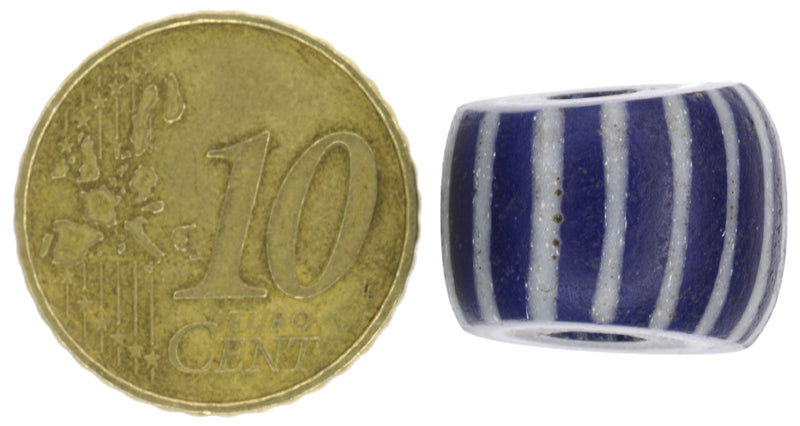 Seltene antike 3-lagige Chevron Speo venezianische gezogene afrikanische Handelsperle aus Glas SB-25553