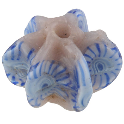 Rare Antique Star Millefiori Venetian Glass Trade Bead - 18X13Mm