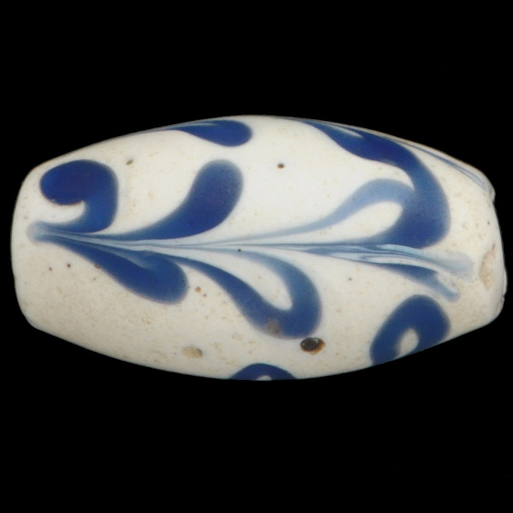 Rare Dutch Delft Fancy Venetian Wound Glass Trade Bead, 1800S