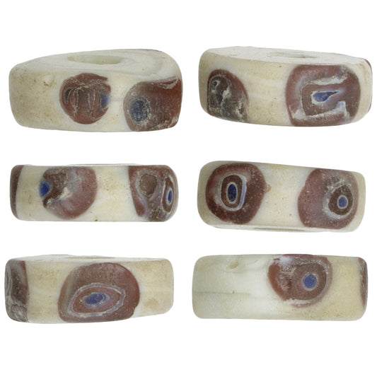 Σπάνιοι παλιοί δίσκοι millefiori Ενετικό μωσαϊκό γυάλινες χάντρες Αφρικανικό εμπόριο SB-25989