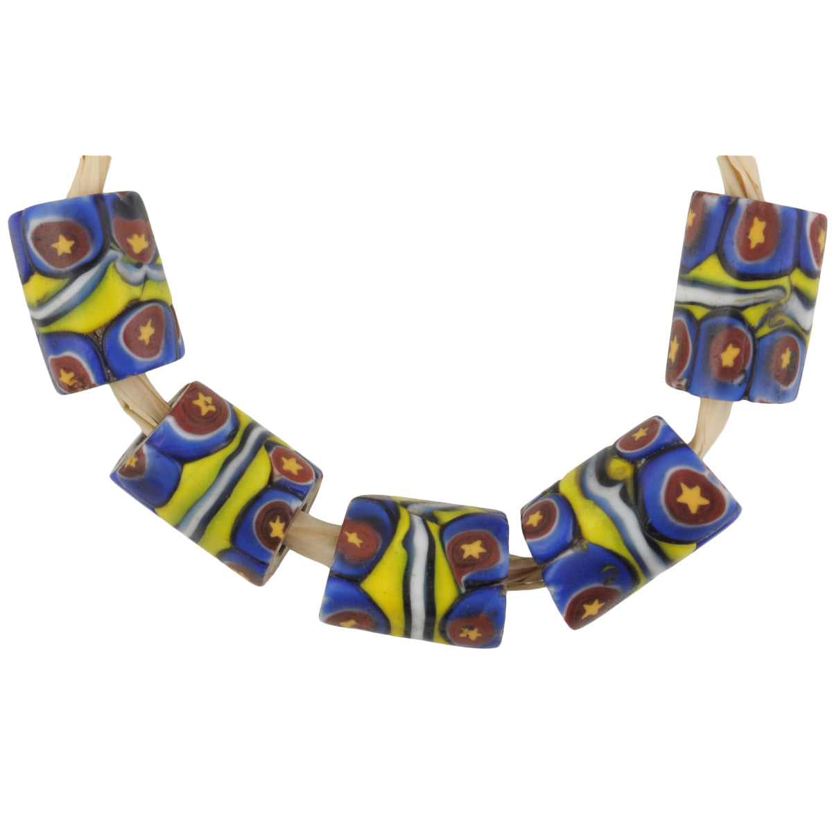 Antike venezianische Millefiori-Mosaik-Glas-Handelsperlen - African Trade