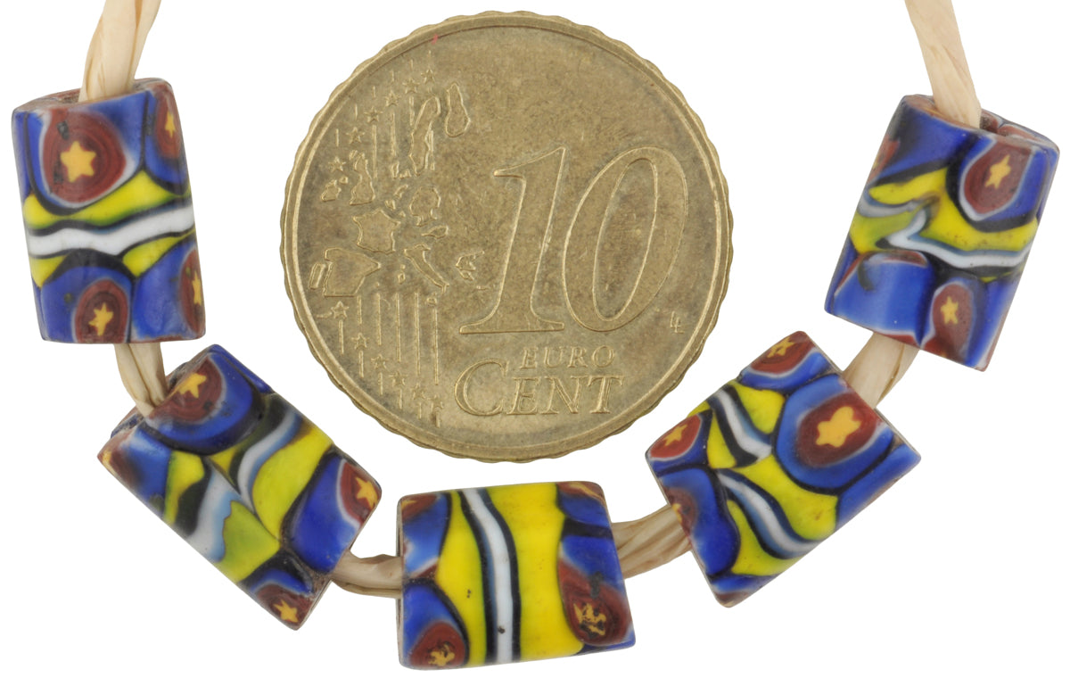 Antike venezianische Millefiori-Mosaik-Glas-Handelsperlen - Afrikanischer Handel - alternative Ansicht