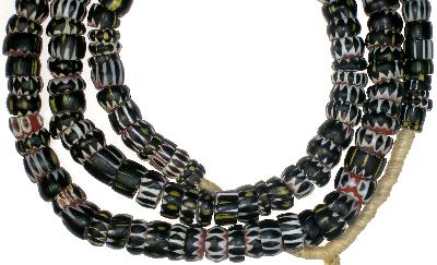 Bella giacca gialla Venetian Chevron Glass Trade Beads SB-15835