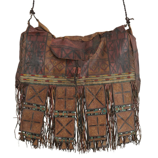 Bolso de piel de camello tuareg africano de Níger Peul Fulani Sahara - Tribalgh