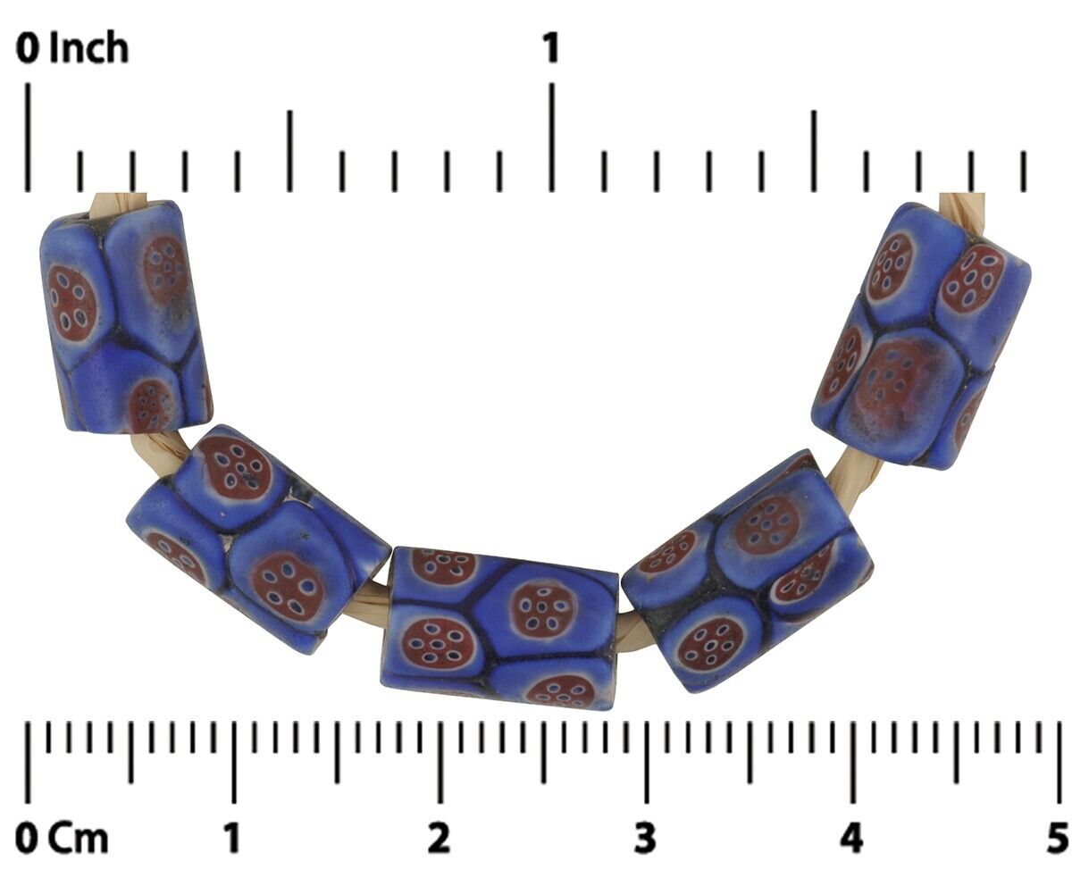 Antike venezianische Perlen Millefiori Murano Glasmosaik Afrikanischer Handel - Tribalgh