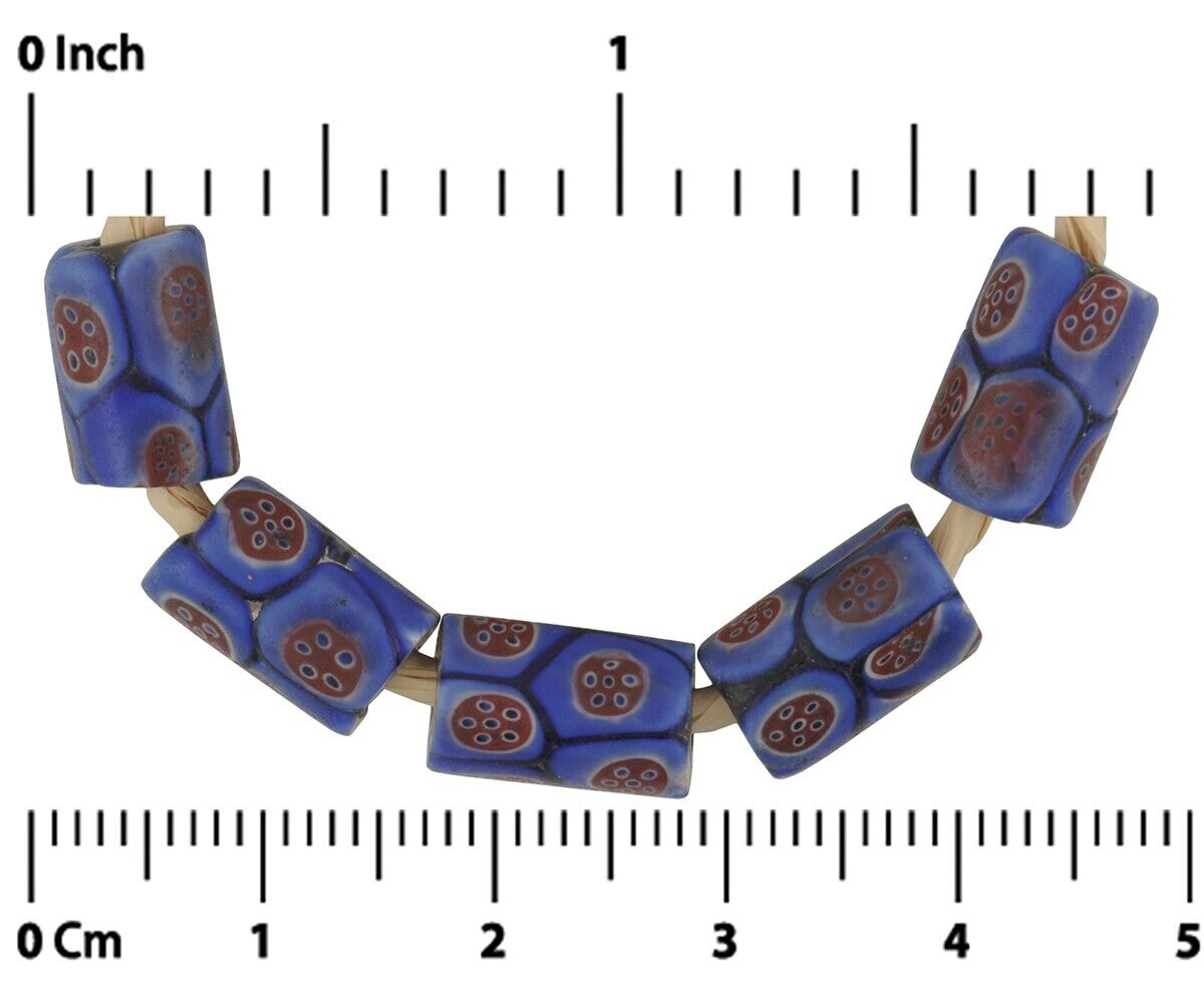 Venetian antique beads Millefiori Murano glass mosaic African trade - Tribalgh