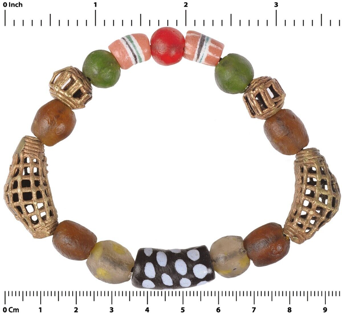 Glass beads African bracelet from Ghana handmade art - Tribalgh