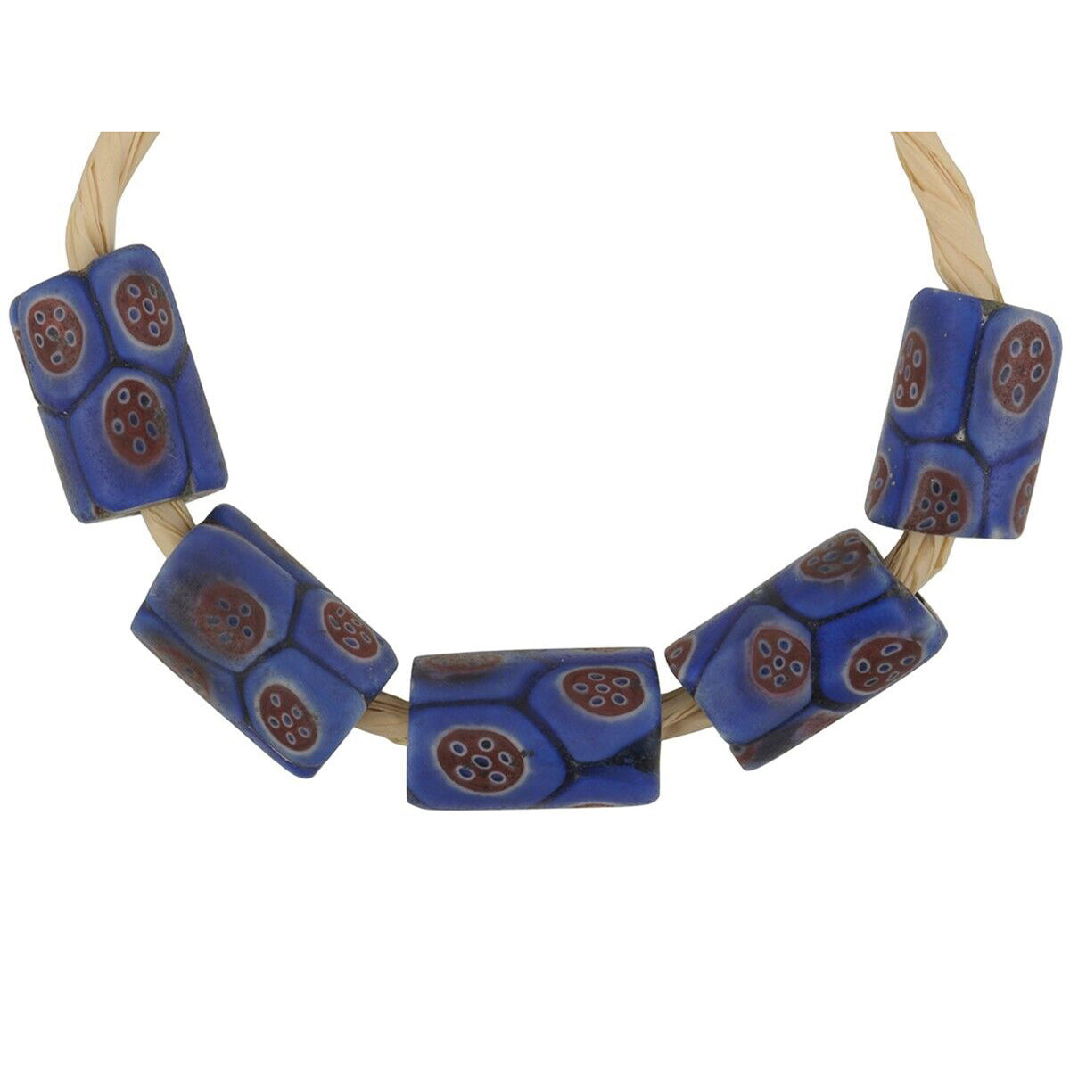 Venetian antique beads Millefiori Murano glass mosaic African trade - Tribalgh