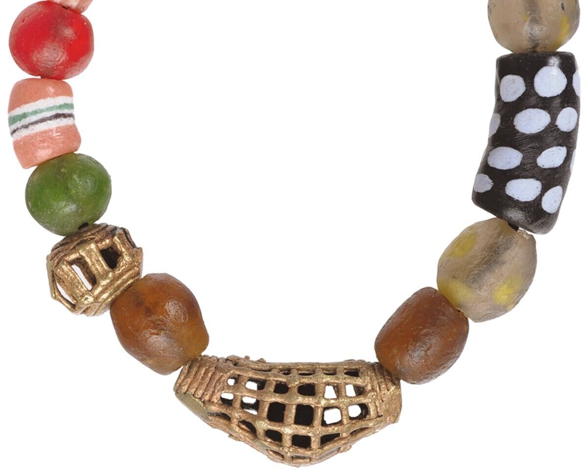 Glass beads African bracelet from Ghana handmade art - Tribalgh