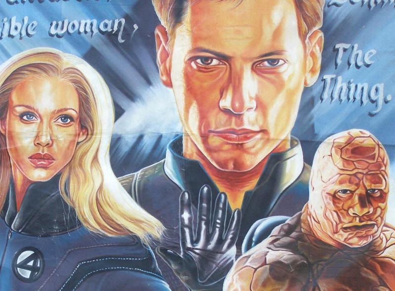 Ghana Movie posters FANTASTIC 4 hand painted African Art - Tribalgh
