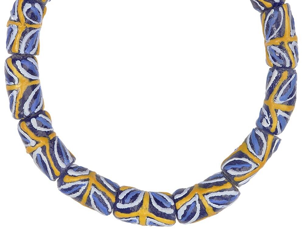 African trade beads powder glass handmade tribal jewelry bracelet - Tribalgh