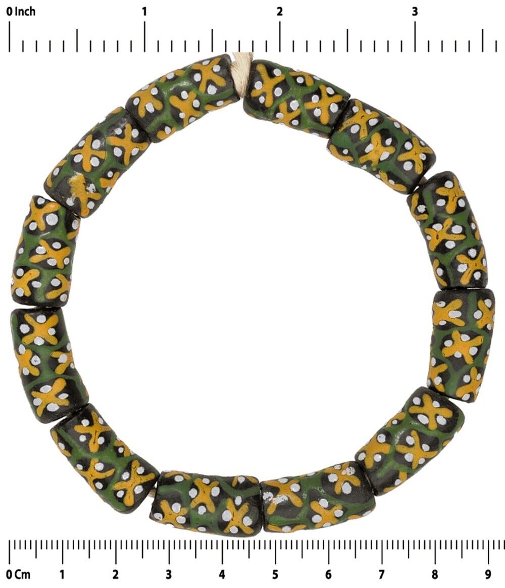 Glass Trade Beads African glass beads Krobo Ghana bracelet - Tribalgh