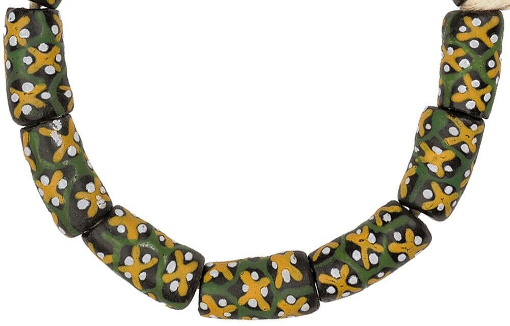 Glass Trade Beads African glass beads Krobo Ghana bracelet - Tribalgh