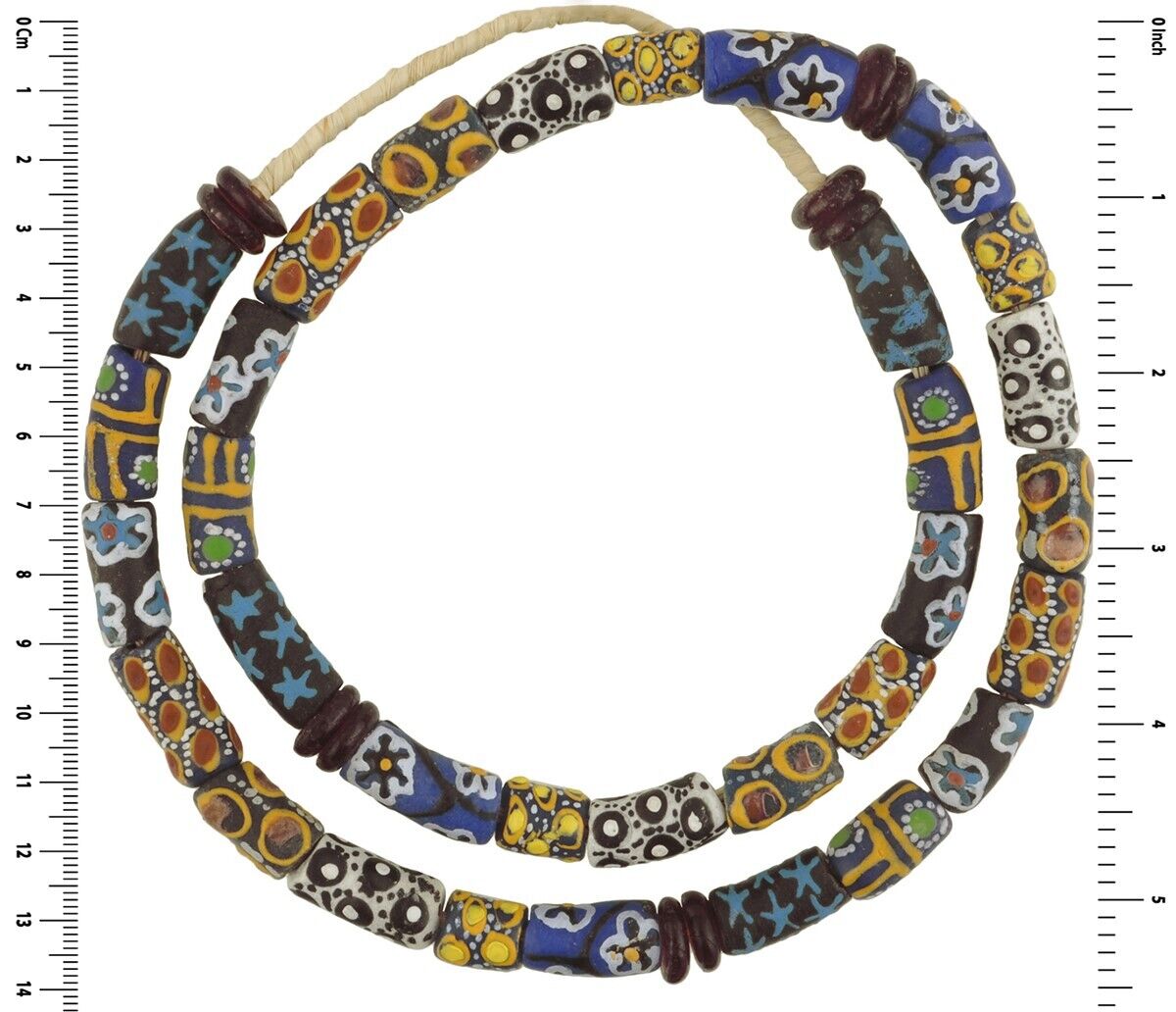 Handmade beads recycled glass powder Krobo African Ghana jewelry - Tribalgh