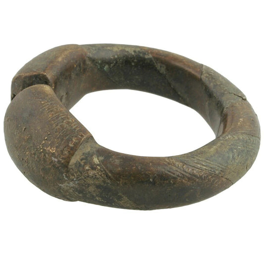 African Art Old Brass Copper Bracelet Currency Ghana / Fulani West Africa
