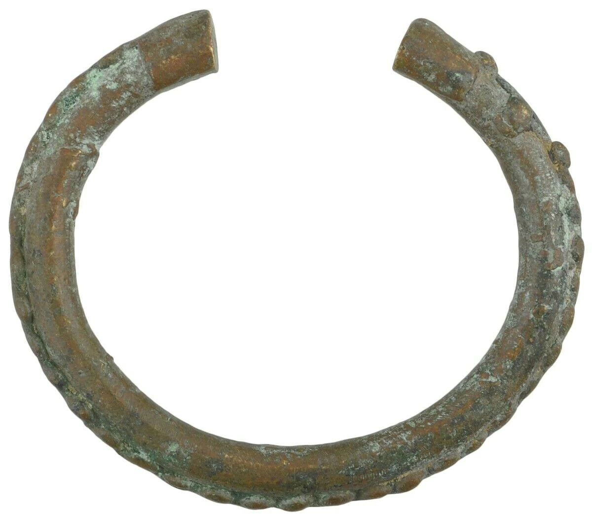 Bracciale in bronzo antico africano valuta Akan Fulani Ghana / Burkina Faso - Tribalgh