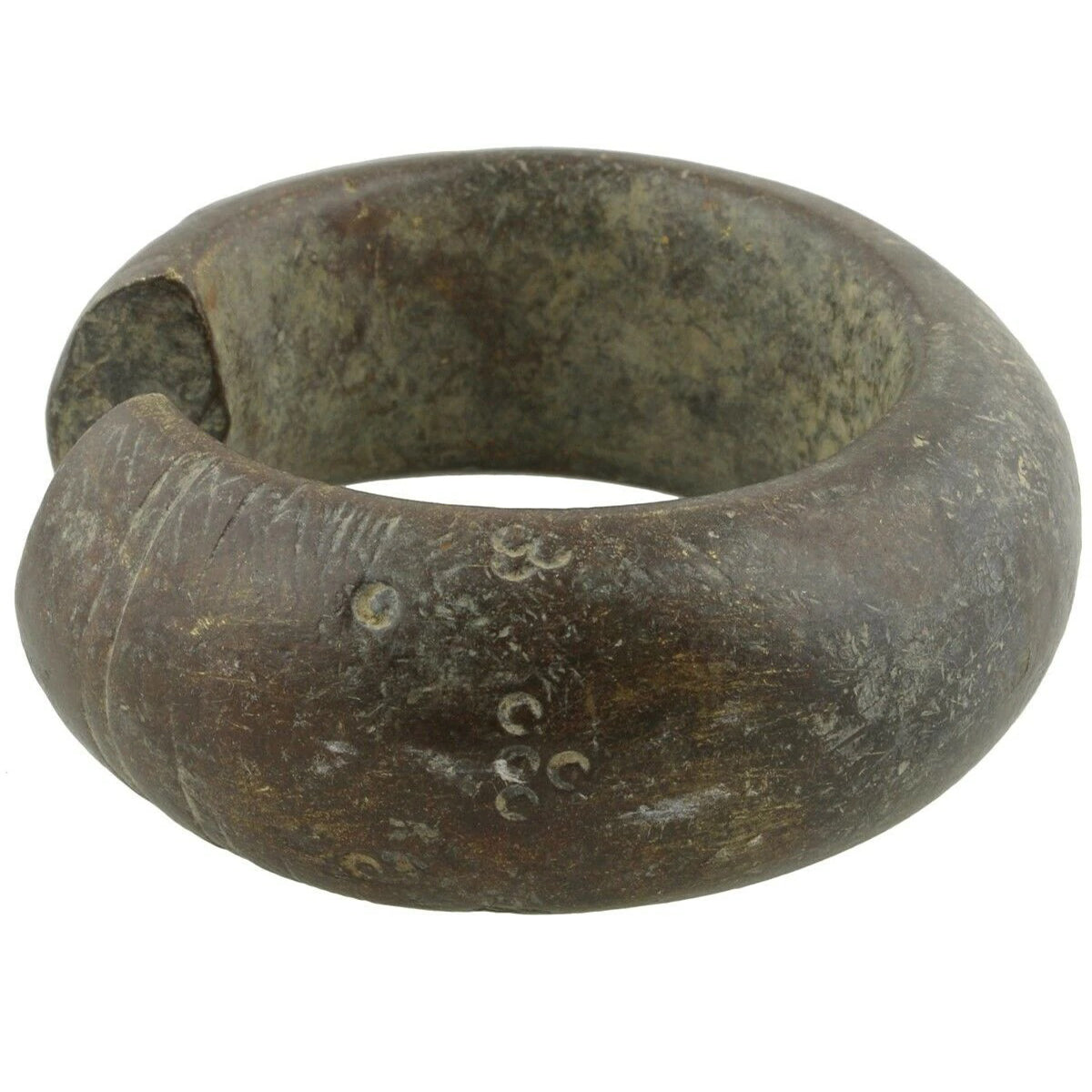 African Old Brass Bronze Bracelet Currency Baby Size Fulani Ghana Burkina Faso