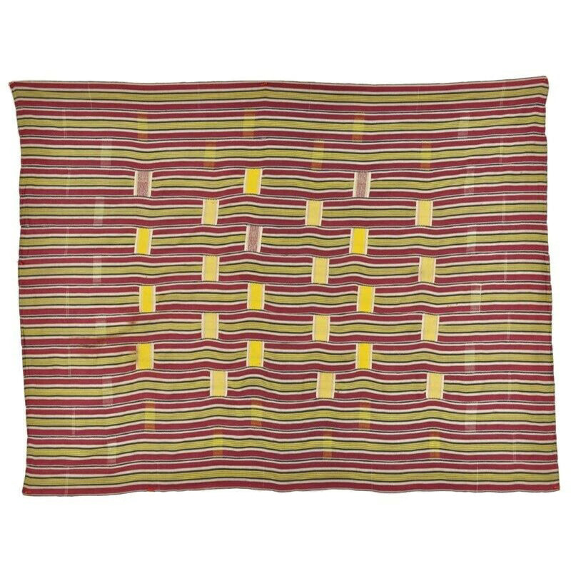 Old African Art Ewe kente Ghana hand woven textile Ceremonial Cloth - Tribalgh