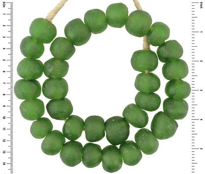 African recycled powder glass beads Krobo translucent jewelry Ghana - Tribalgh