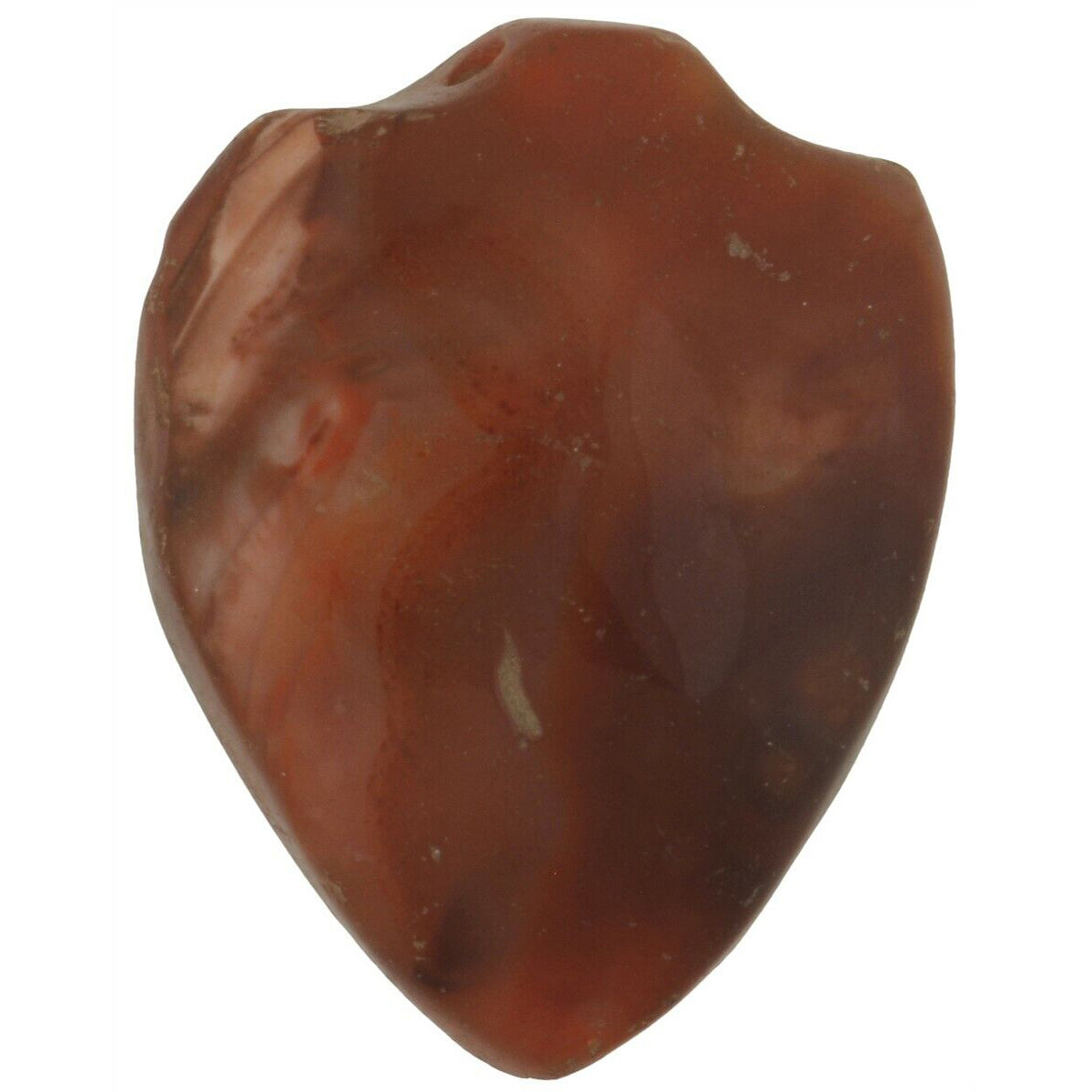 Antique African trade bead large carnelian Agate stone bead pendant heart Ghana - Tribalgh