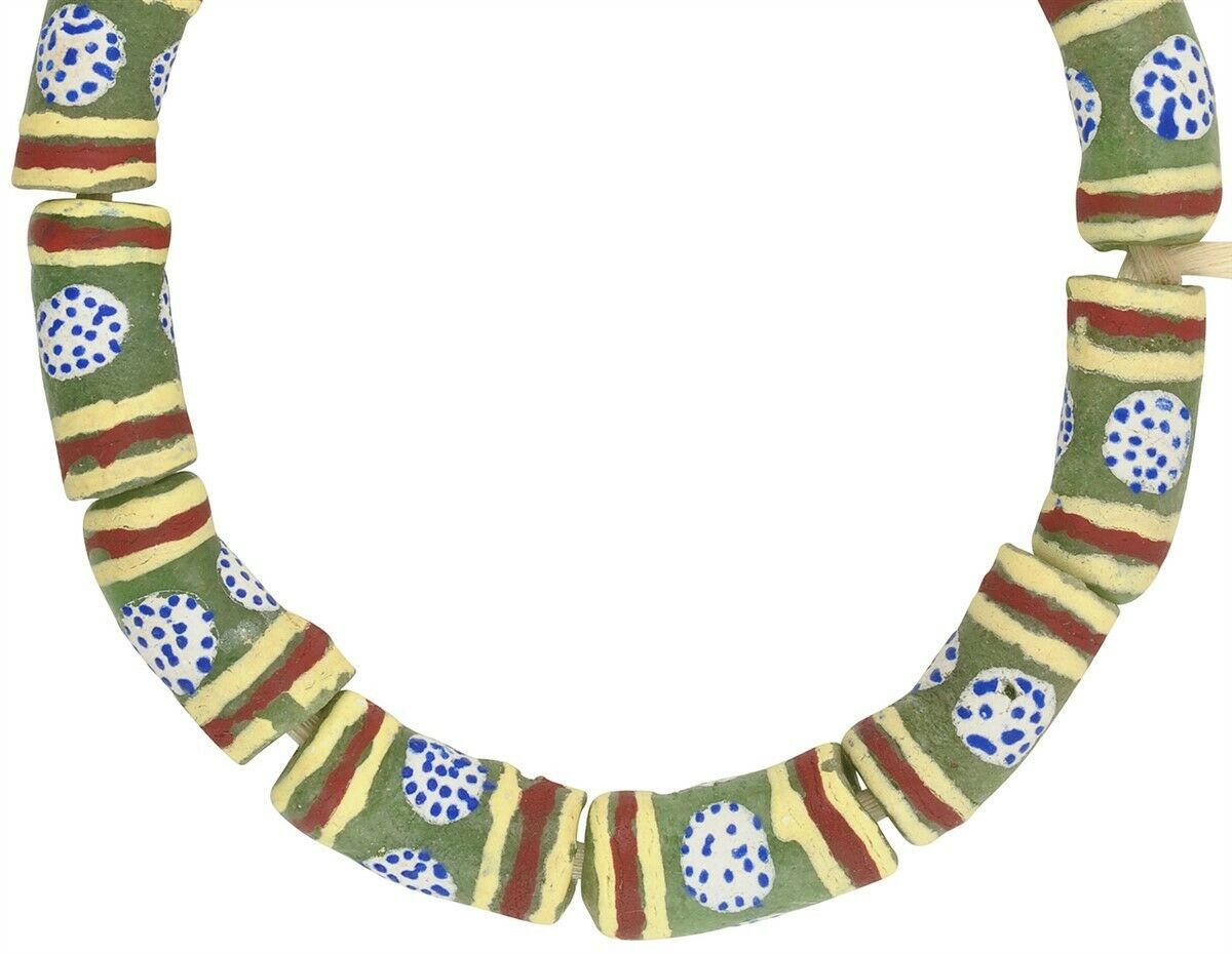 Beads recycled powder glass Krobo tribal bracelet African Ghana - Tribalgh