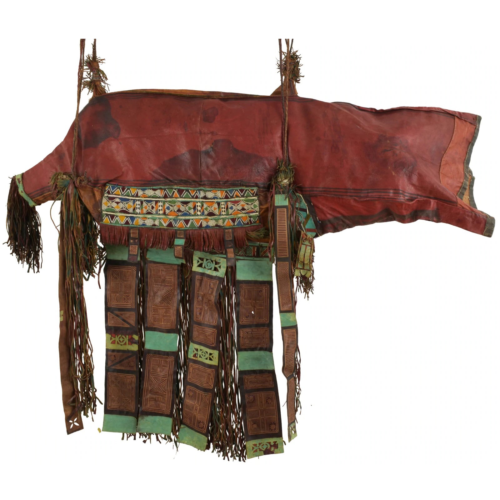 Camel Saddle Bag Old African Tuareg leather Sahara Niger Mali Sahara Bedouin - Tribalgh